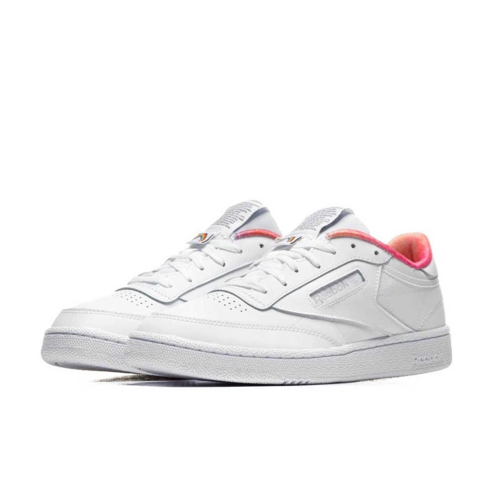 REEBOK CLUB C 85 PRIDE RETRO LEATHER SNEAKERS  9.5